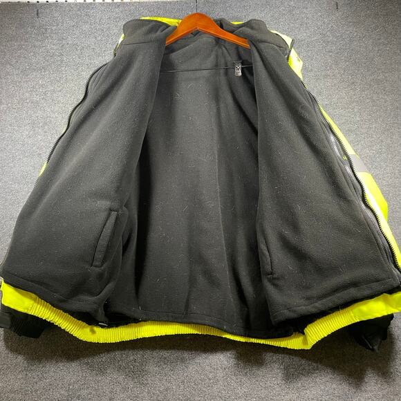 Utility Pro Premium High Vis Bomber Jacket Men's XXL Yellow Removable Fleece - Picture 8 of 13